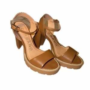 Carrano Brown Leather Platform Sandal